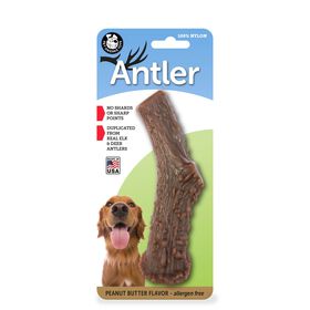 Nylon antler for dogs, peanut butter