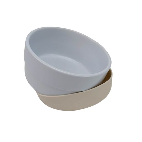 Ceramic and Silicone Bowl, Whitecap Gray Image NaN