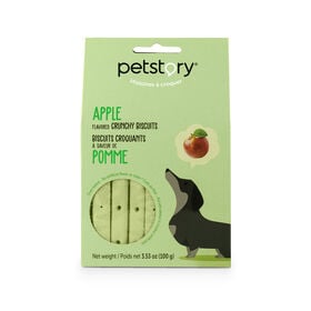 Apple flavoured crunchy biscuits for dogs