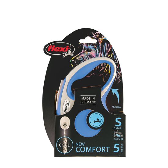 Laisse rétractable Comfort bleue en corde, 5m Image NaN