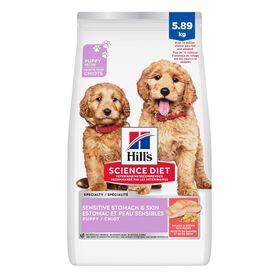 Sensitive Stomach & Skin Salmon and Brown  Rice Dry Food for Puppies, 5.89 kg