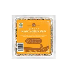 Frozen cooked food for dogs, chicken