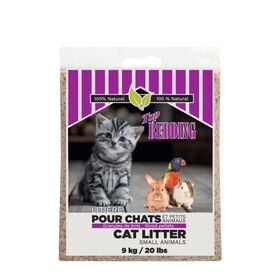 Wood pellet litter for cats and small animals