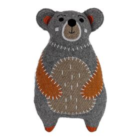 Peluche ours en laine recycl&eacute;e pour chiens