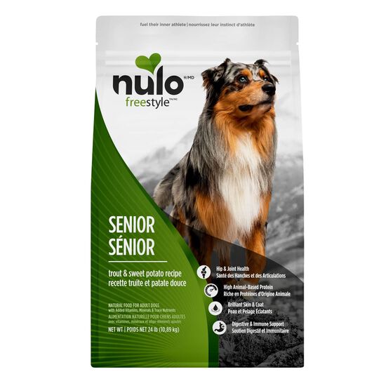 Nourriture s&egrave;che FreeStyle &agrave; la truite et patate douce pour chiens s&eacute;nior, 10,89 kg Image NaN