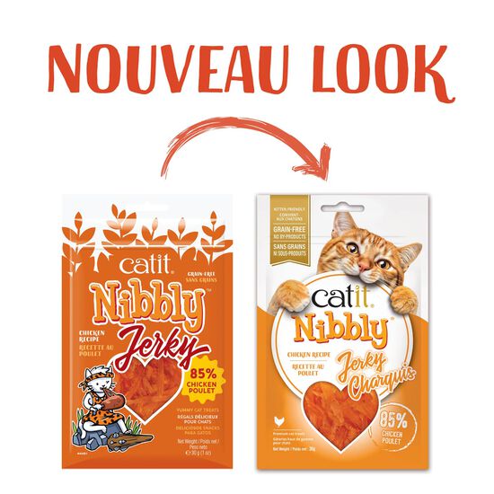 Nibbly Jerky Cat Treats, Chicken Image NaN