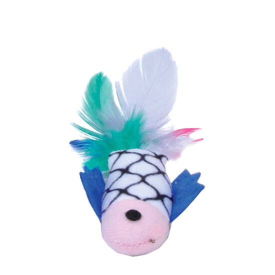 Fish Toy with Feather and Catnip Image NaN
