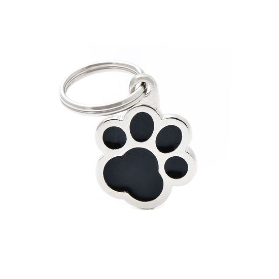 Paw Shaped Black I.D. Tag, Small Image NaN