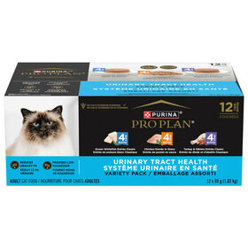Emballage assorti d'entr&eacute;e syst&egrave;me urinaire en sant&eacute; pour chats adultes, 12 x 85 g