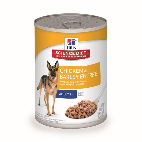 Adult 7+ Chicken & Barley Entrée for Dogs, 370 g Image NaN