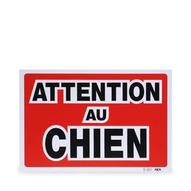 "Attention au chien" sign