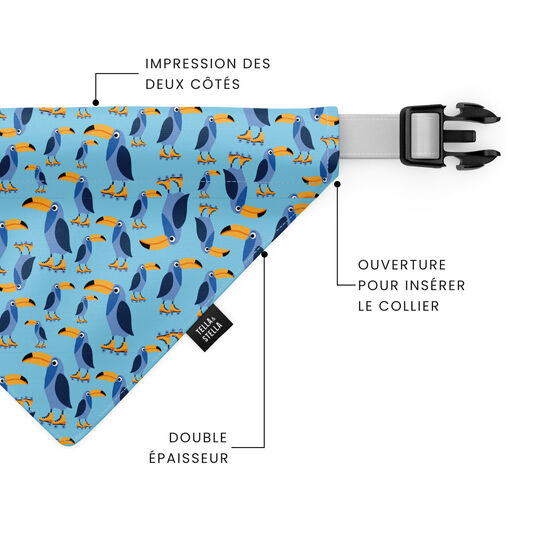 Foulard &laquo; Toco le Toucan &raquo; pour chien Image NaN