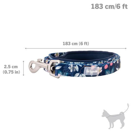 Neoprene Leash for Dogs, Midnight Bloom Image 2.0