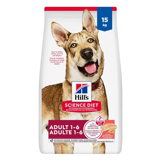 Nourriture sèche recette au saumon et au riz brun pour chiens adultes, 14,9 kg Image NaN