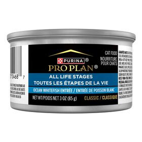 Entr&eacute;e de poisson blanc sp&eacute;cialis&eacute;e toutes les &eacute;tapes de la vie pour chats, 85 g