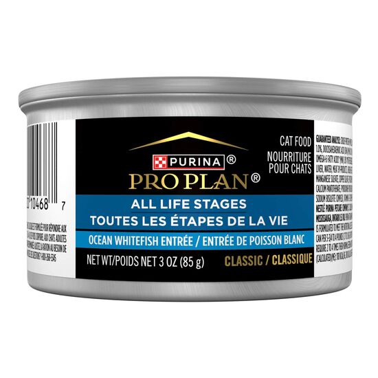 Entr&eacute;e de poisson blanc sp&eacute;cialis&eacute;e toutes les &eacute;tapes de la vie pour chats, 85 g Image NaN