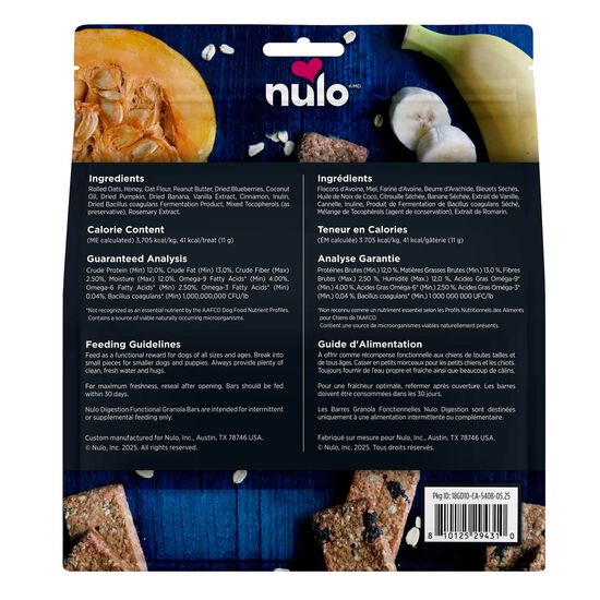 Barres granola fonctionelles pour la sant&eacute; digestive pour chiens et chiots, 284 g Image NaN
