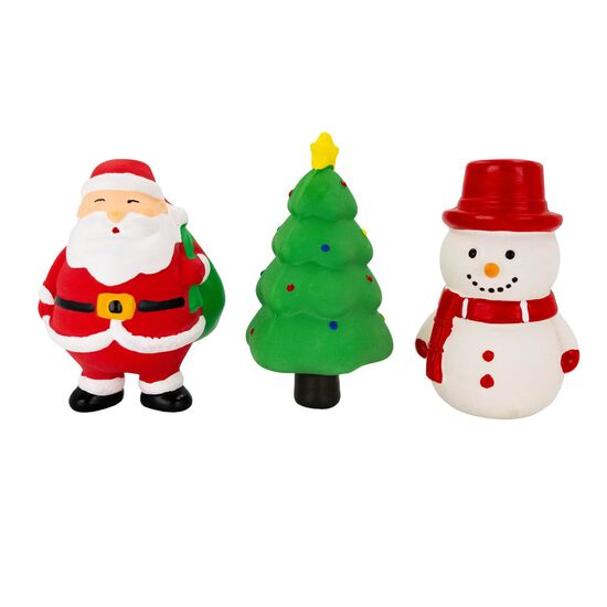 Trio de jouets de No&euml;l en latex pour chiens Image 1.0