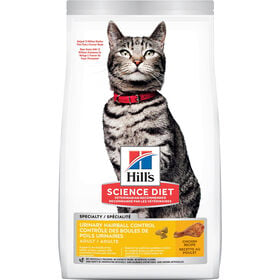 Adult Urinary & Hairball Control Chicken Dry Cat Food