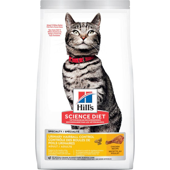 Adult Urinary & Hairball Control Chicken Dry Cat Food Image NaN