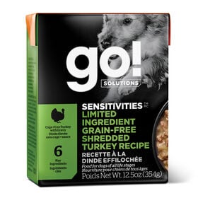 Recette « Sensitivities » à la dinde effilochée à ingrédients limités sans grains pour chiens, 354 g