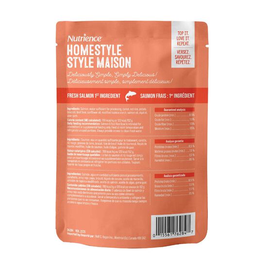 Garniture Style maison bol de saumon et riz rouge pour chiens, 152 g Image NaN