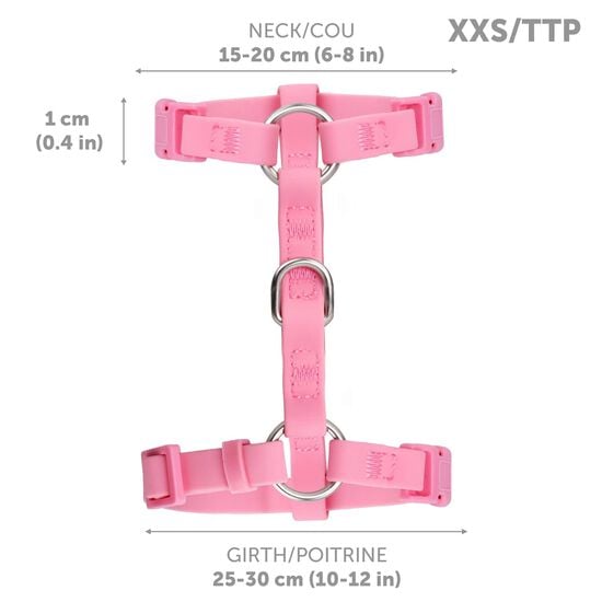 Ensemble de promenade en silicone pour petits chiens, Velour rose Image NaN