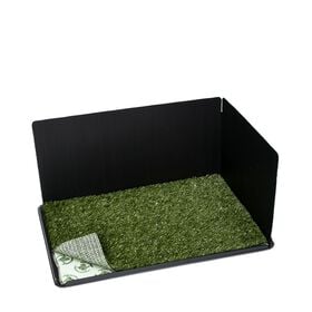 Indoor turf dog potty with absorbent pad