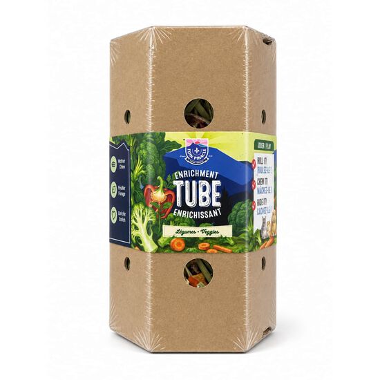 Tube d'enrichissement pour lapins et petits animaux, M&eacute;lange de L&eacute;gumes Image 1.0