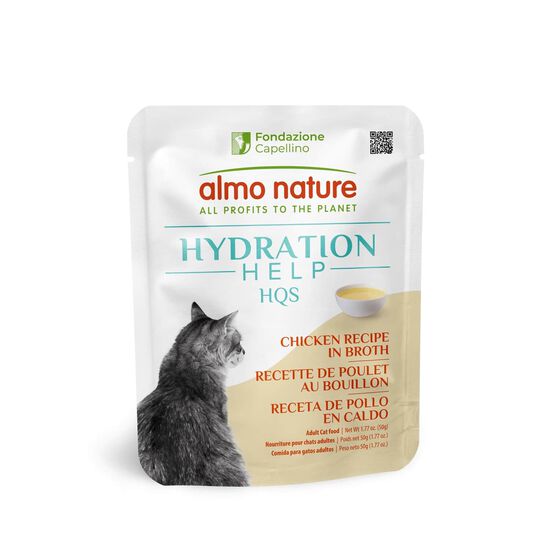 HQS Hydration Help Chicken Recipe in Broth Wet Food for Cats Image NaN