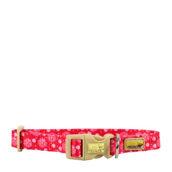 Collar for Tiny Dogs, pink flowers Image NaN