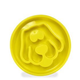 Yellow slow feeder for dog
