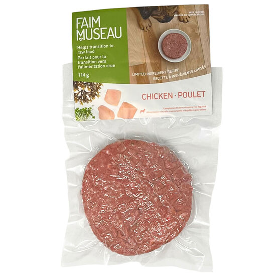 M&eacute;daillon individuel cru simplement poulet pour chiens Image NaN