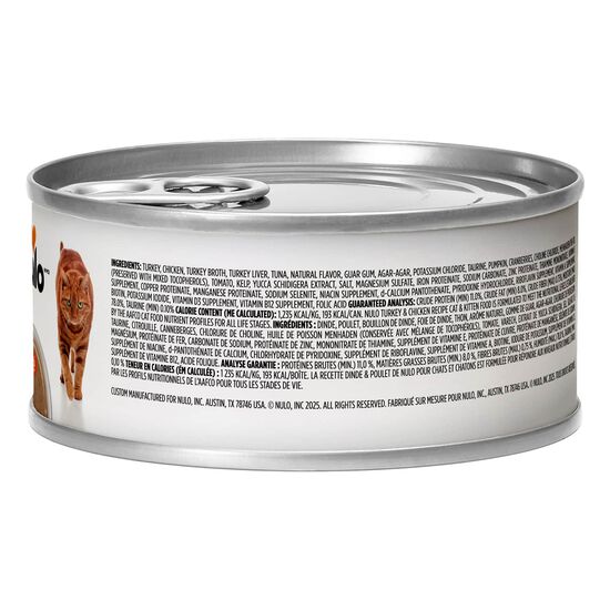 Nourriture humide sans grains &agrave; la dinde et poulet pour chats, 156 g Image NaN