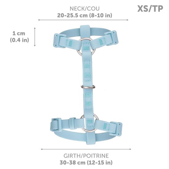 Ensemble de promenade en silicone pour petits chiens, Bleu glac&eacute; Image NaN