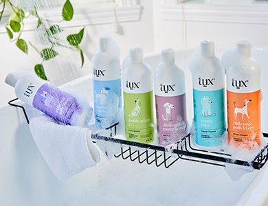 La gamme de shampoings Tux