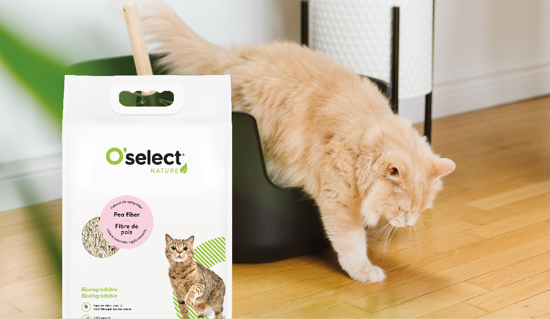 Litière à base de fibre de pois O'select