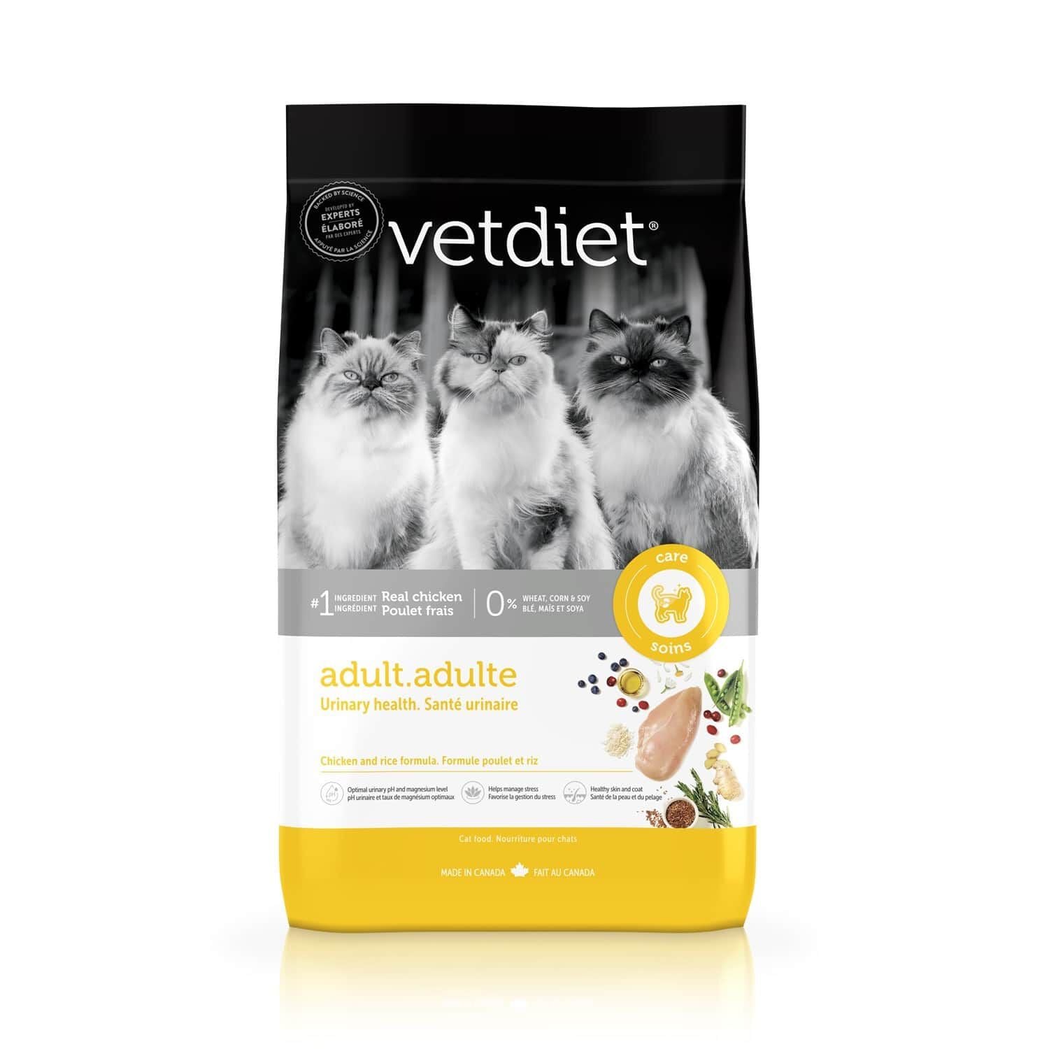 Nourriture sèche Santé Urinaire au poulet pour chats Vetdiet
