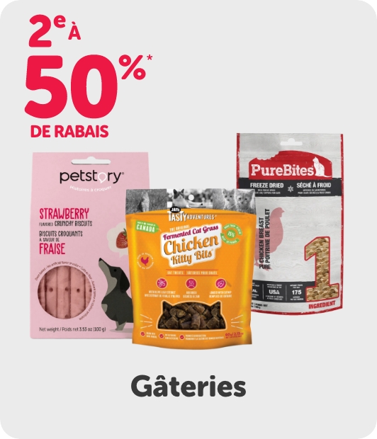 Gâteries - 2e à 50%* de rabais