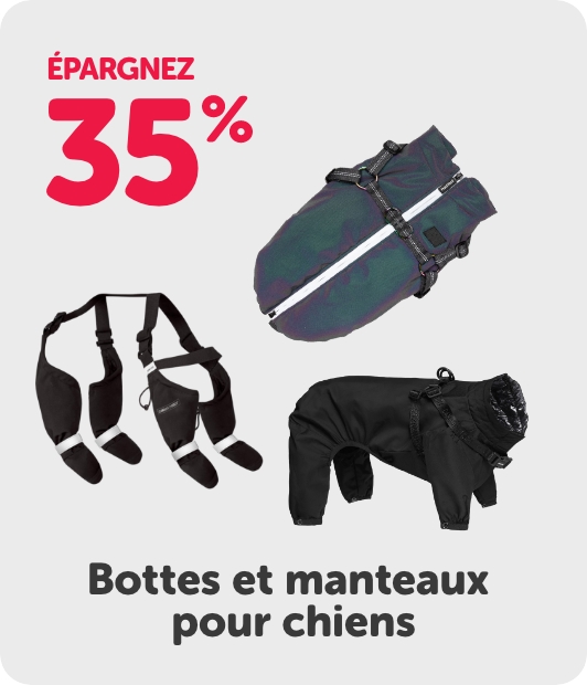 Bottes ou manteaux pour chiens - Épargnez 35%