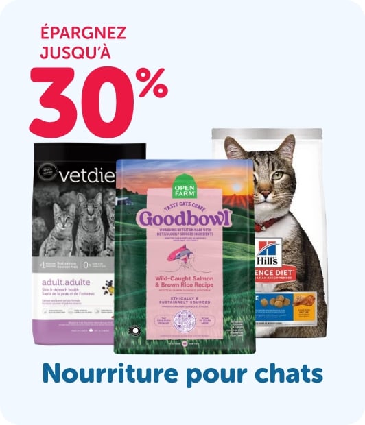 Épargnez jusqu'à 30% - Nourriture pour chats