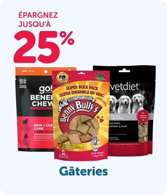 Épargnez jusqu'à 25% - Gâteries