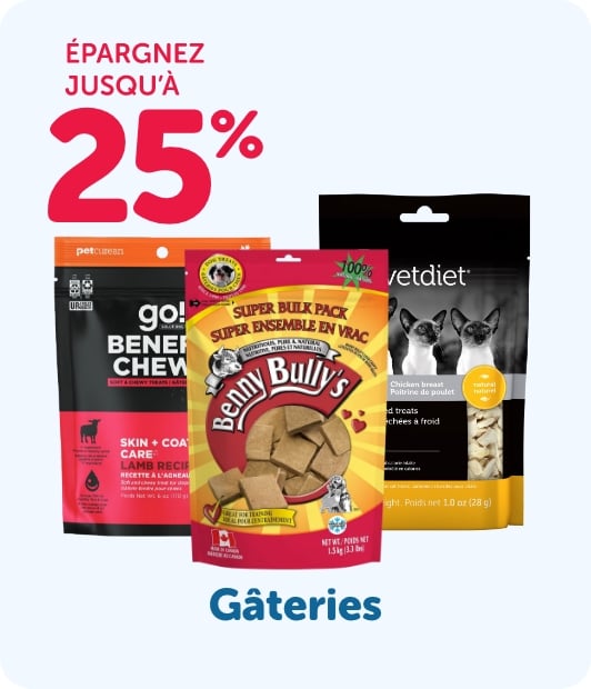 Épargnez jusqu'à 25 % - Gâteries