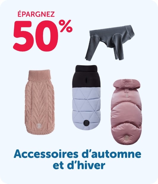 Épargnez 50% - Accessoires d'automne et d'hiver