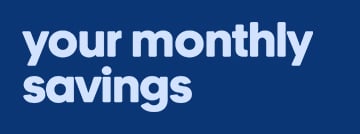 Your monthly savings