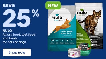 New at Mondou: the Nulo brand, now offered with 25% off on dry food, wet food, and treats for dogs and cats.
