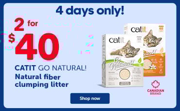 Get two Catit Go Natural! litters for only $40. For a limited time