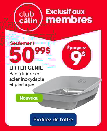 Offre membres Câlin: bac à litière Litter Genie en acier inoxydable et plastique à 50,99 $, économisez 9 $.