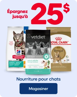 Épargnez jusqu'à 25$ - Nourriture pour chats