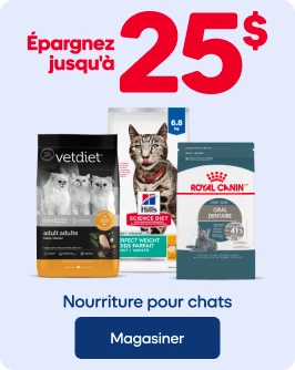 Épargnez jusqu'à 25$ - Nourriture pour chats